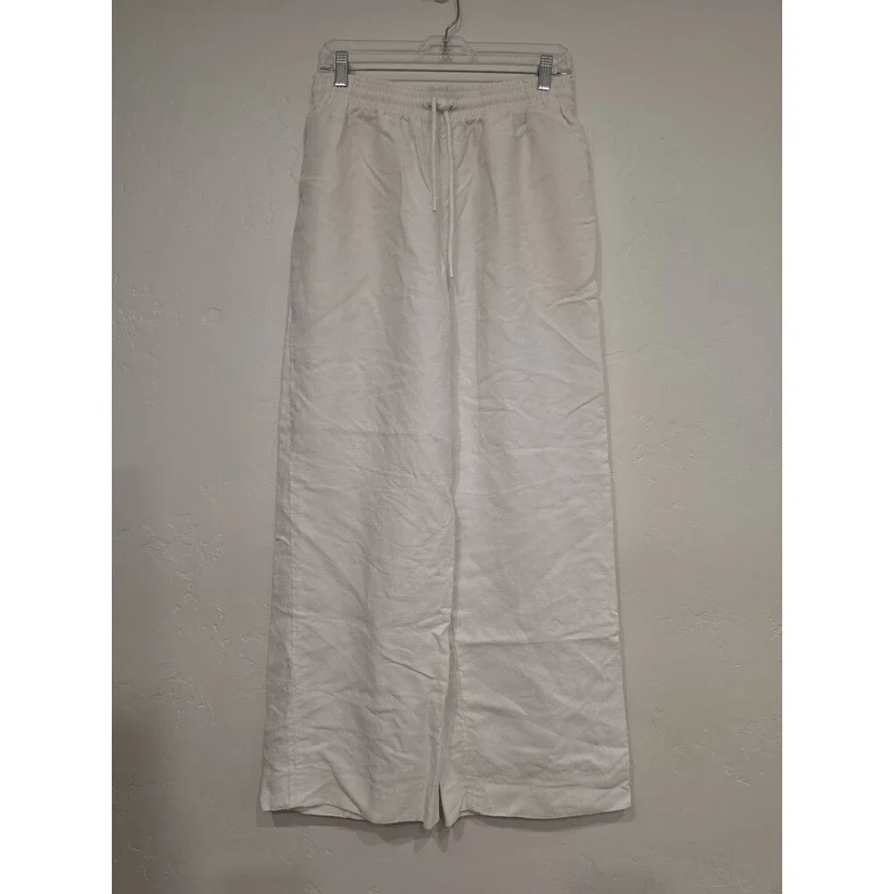 Wilfred Women's White Linen Pants Size Medium